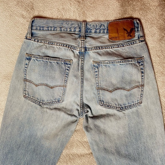 American Eagles Slim Straight Jeans Denim 100% Cotton Size US 26/28 - Pre-Loved - Picture 6 of 16